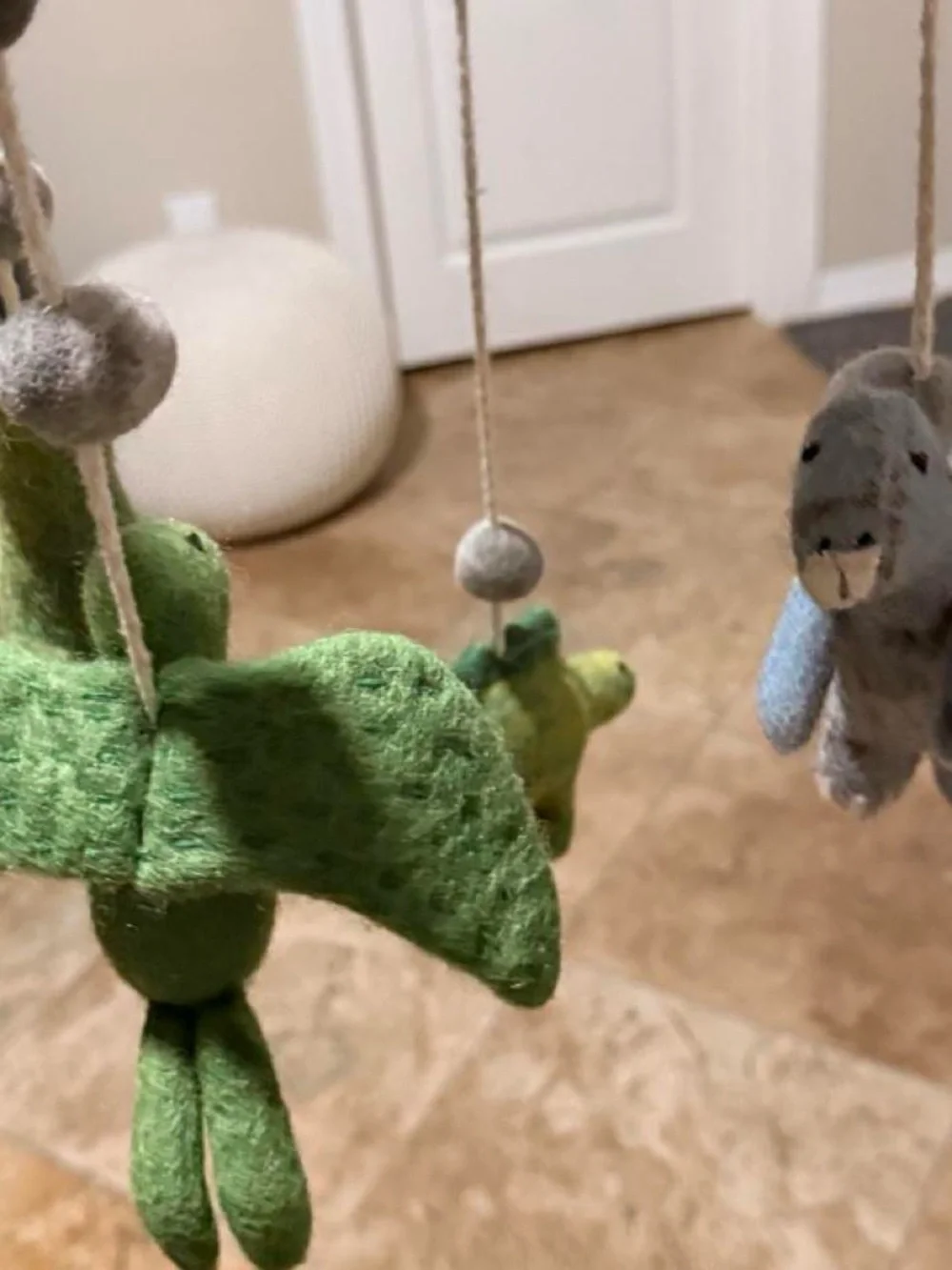 Pottery Barn Felt Dinosaur Mobile in Green & Blue